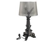 Bourgie Style Acrylic Table Lamp in Black