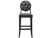 Button Bar Stool in Black