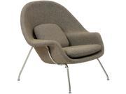 Eero Saarinen Style Womb Chair and Ottoman Set in Oatmeal