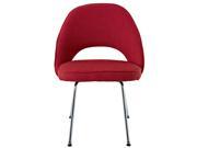 Saarinen Style Side Chair in Red Fabric