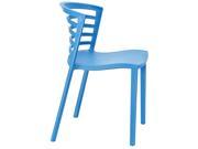 Curvy Blue Plastic Chair