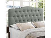 Annabel Queen Fabric Headboard in Gray