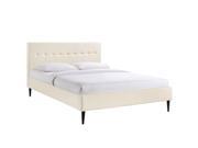 Stacy King Bed in Ivory