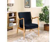 Makeshift Upholstered Lounge Chair in Birch Black