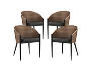 Cooper Dining Chairs Set of 4 in Walnut