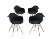 Pyramid Dining Armchair Set of 4 in Black