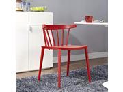 Spindle Dining Side Chair in Red