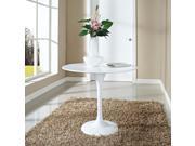 Lippa 36 Fiberglass Dining Table in White