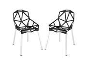 Connections Dining Chair Set of 2 in Black