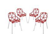 Connections Dining Chair Set of 4 in Red