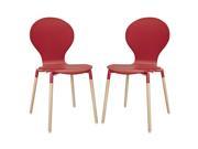 Path Dining Chair Set of 2 in Red