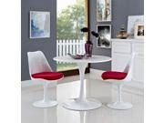 Lippa 36 Wood Top Dining Table in White