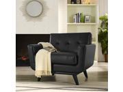 Engage Bonded Leather Armchair in Black