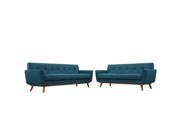 Engage Loveseat and Sofa Set of 2 in Azure