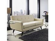 Engage Bonded Leather Loveseat in Beige