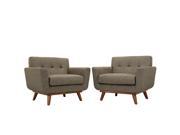 Engage Armchair Wood Set of 2 in Oatmeal