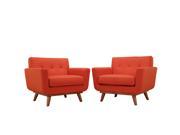 Engage Armchair Wood Set of 2 in Atomic Red
