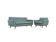 Engage Armchair and Loveseat Set of 2 in Laguna