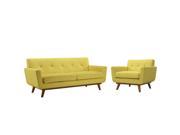 Engage Armchair and Loveseat Set of 2 in Sunny