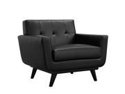 Engage 3 Piece Leather Living Room Set in Black