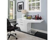 LexMod Warp Office Desk in White