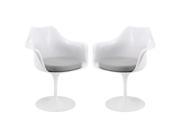 Lippa Dining Armchair Set of 2 in Gray