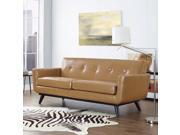 Engage Bonded Leather Loveseat in Tan