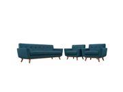 Engage Armchairs and Sofa Set of 3 in Azure