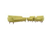 Engage Armchairs and Sofa Set of 3 in Wheatgrass
