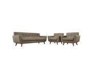 Engage Armchairs and Sofa Set of 3 in Oatmeal
