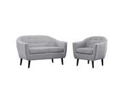 Wit 2 Piece Living Room Set in Light Gray