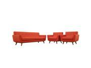 Engage Armchairs and Sofa Set of 3 in Atomic Red