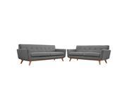 Engage Loveseat and Sofa Set of 2 in Gray