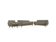 Engage Sofa Loveseat and Armchair Set of 3 in Oatmeal