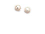 White Freshwater Cultured Pearl Stud Earrings in Sterling Silver