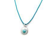 Childrens Necklace with a Sterling Silver Charm with a Blue Lady Bug