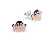 Fun Earrings for your little monkey in enamel and sterling silver