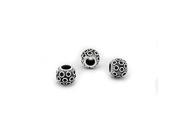Cheneya Sterling Silver Bead with Circle Designs Compatible with Pandora Chamilia Troll