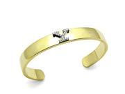 Two Tone Gold Silver Bangle Cuff Bracelet Letter Y in Top Grade Crystal