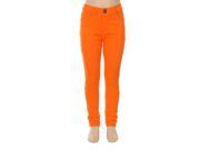 Girls Stretchable Skinny Jeans in Bright Orange Size 4