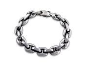 Surgical Grade Mens Stainless Steel 13mm Chunky Oval Link Chain Bracelet 9