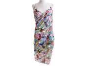 Multi Color Blue and Green Tropical Birds Printed Convertible Dress Scarf Wrap
