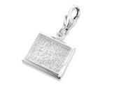 Sterling Silver Picture Frame Charm with Lobster Claw Closure
