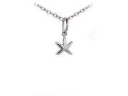 Small Starfish pendant in sterling Silver with 18 chain