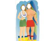 Surf Board Couple Stand In Lifesized Standup