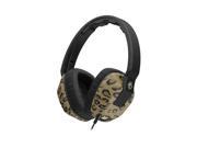 Skullcandy Crusher Leopard Black Gold Over Ear Headphones with Built in Amplifier Mic SGSCGY 132