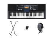 Yamaha PSRE333 61 Key Portable Digital Keyboard Piano Stand Adapter Headphone New