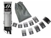 Oster Classic 76 Brushed Aluminum Color Edition Hair Clipper 10 PC Comb Set