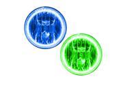 ORACLE Dodge 06 10 Charger Blue Green LED Dual Color Bright Angel Eyes Demon HALO Head Light Bulbs Kit DRL