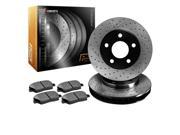 R1 Concepts KPX10353 Premier Series Cross Drilled Rotors And Ceramic Pads Kit Rear